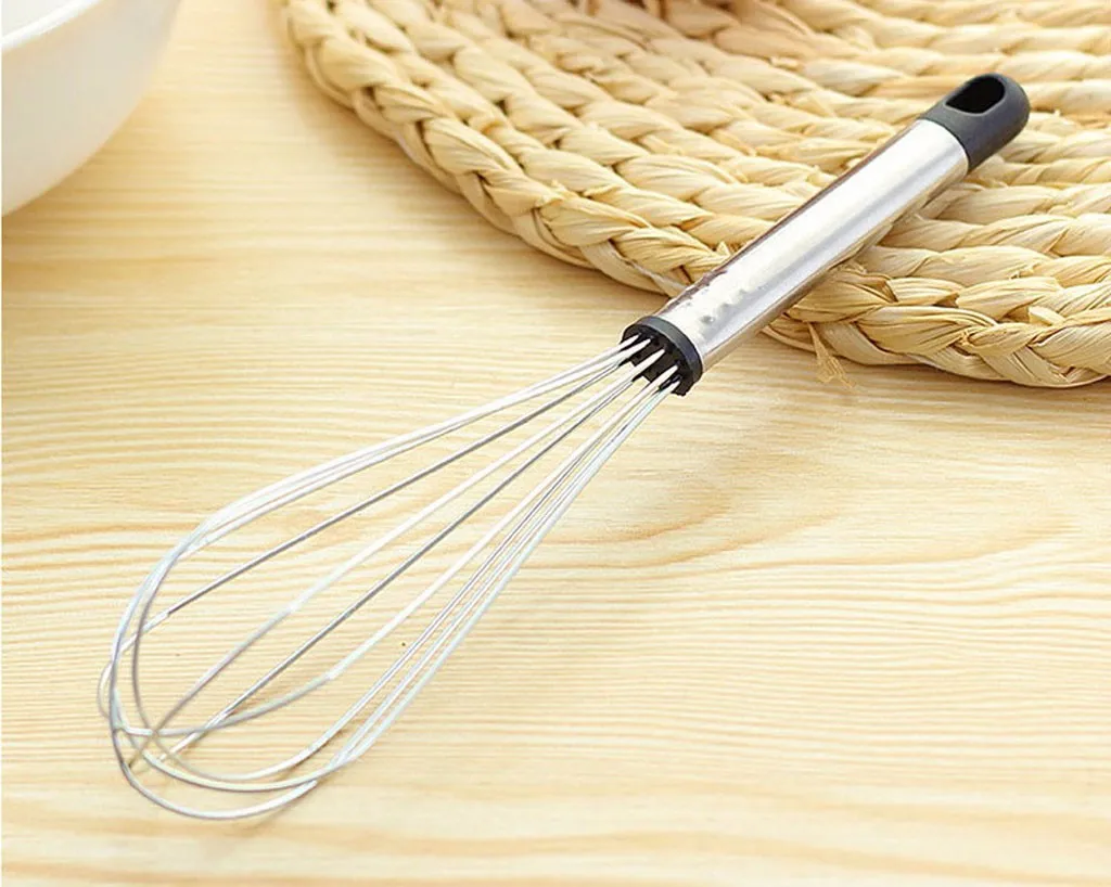 Spring Handle Stainless Steel Egg Stirring Balloon Wire Whisk Manual Beater Mixer Kitchen Baking Utensil Cream Butter | Дом и сад