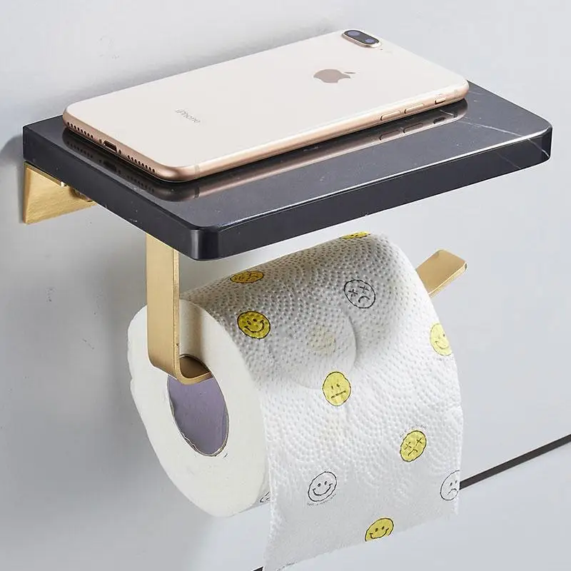 Набор аксессуаров для ванной комнаты Золотая полка из матового материала