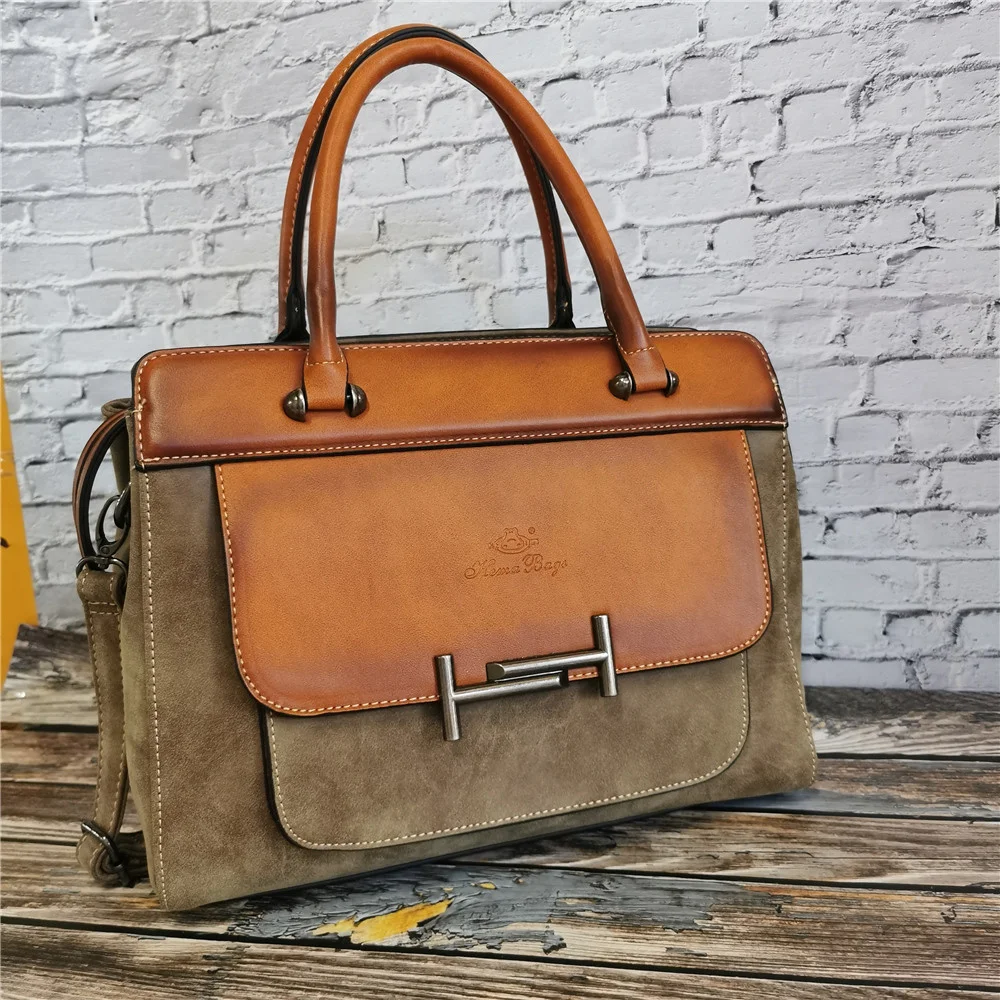 

Classic Women's Leather Luxury Bag Designer Handbag Vintage Totes Ladies Shoulder Hand Bags for Women 2021 Large Capacity Purse