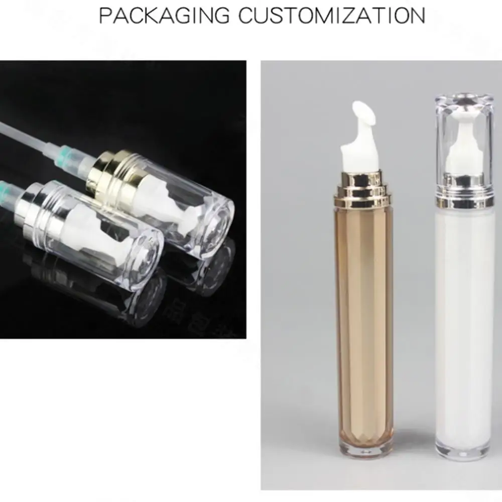 Пустая акриловая многоразовая бутылка для крема глаз 20 мл со стальным шариком