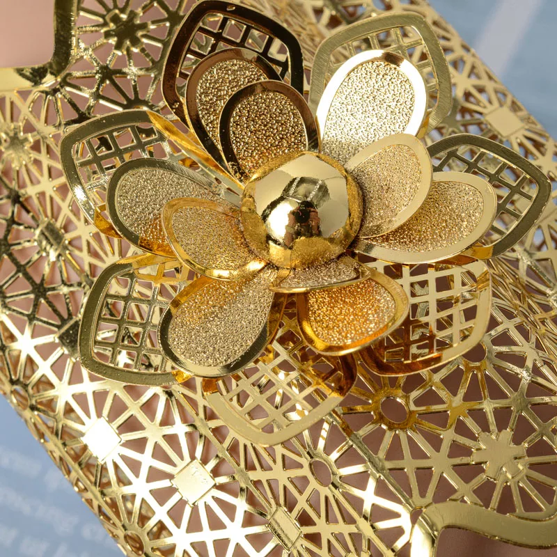 Солнечные украшения моды Медная большая браслетка в стиле цветка, покрытая золотом, регулируемая для женщин, свадебный подарок, вечеринка, помолвка.