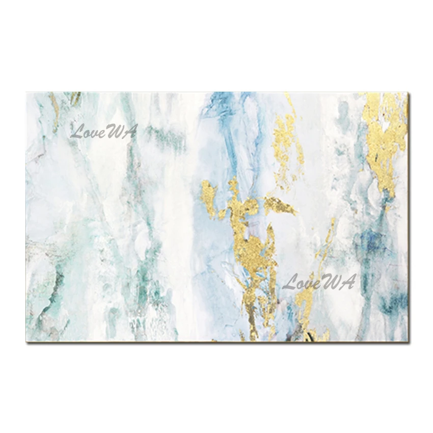 

Новинка, абстрактная Золотая фольга ручной работы, картина маслом, холст, настенные подвески, искусство, рождественский подарок