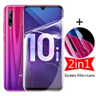 Защитная пленка для Huawei honor View 10 10i 20, гелевая Защита экрана для Honor Play 8 Pro 9 10 lite + защита объектива камеры