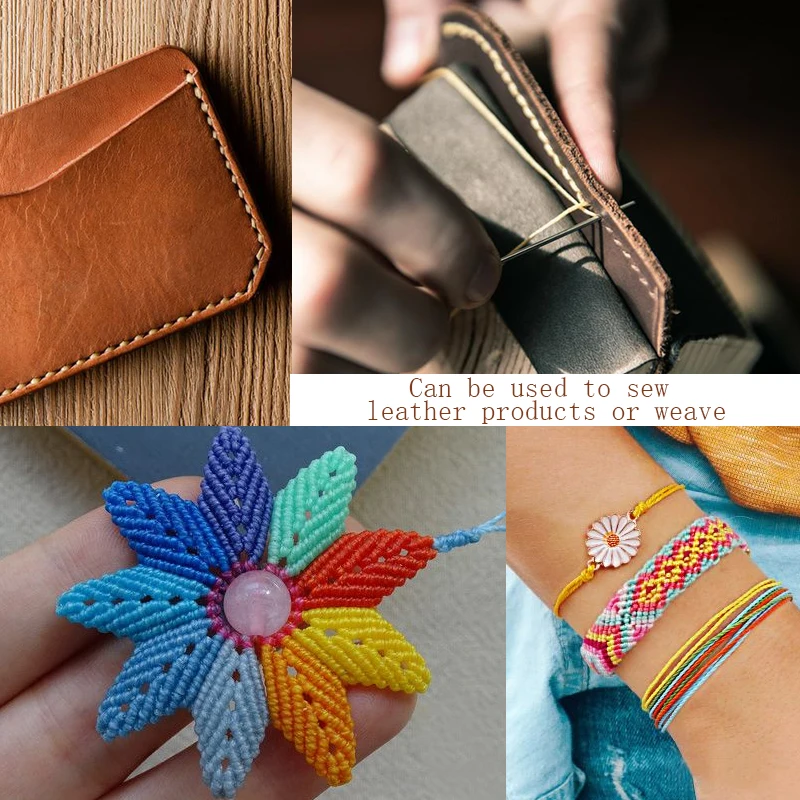 

Imzay 1PCS Leather Waxed Thread Cord 150D 50M DIY Hand Polyester Stitching Thread Multicolor For DIY Handicraft Sewing Tools