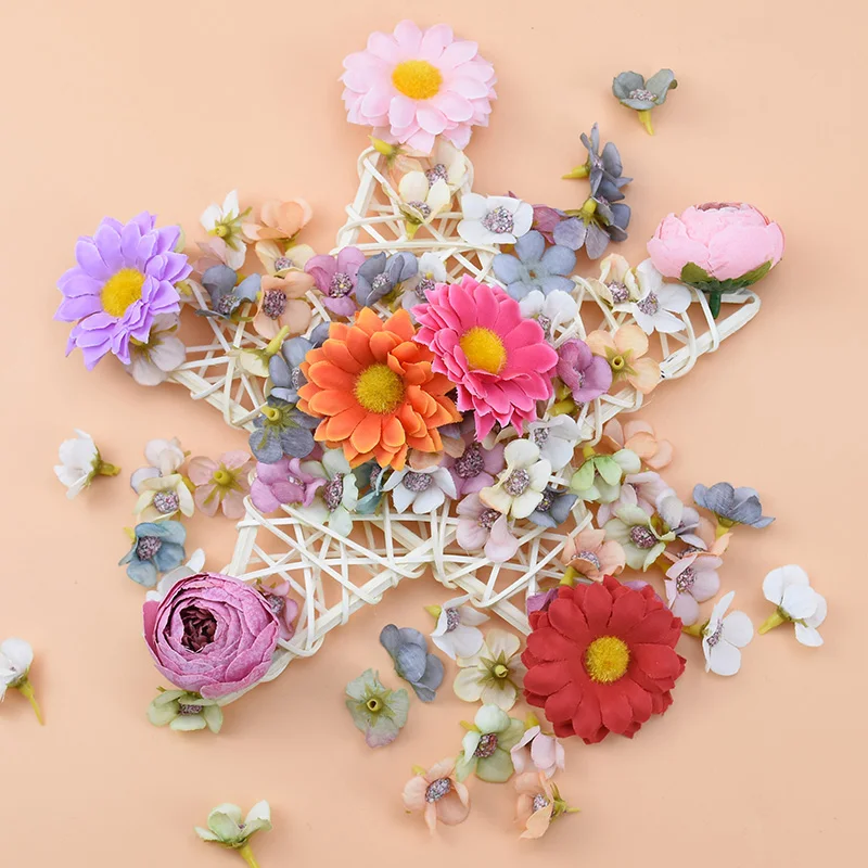 

10/15/20cm Rattan Star Frame Artificial Flowers Wreaths Christmas Decoration For Home DIY Handmade Door Hanging Wedding Wall