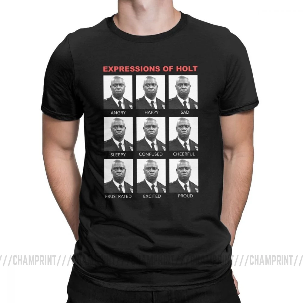 Черный Expressions Of Holt повседневные мужские футболки Бруклин девять Бруклин 99 одежда с коротким рукавом классические футболки хлопковая Футболка с круглым вырезом - Цвет: Черный