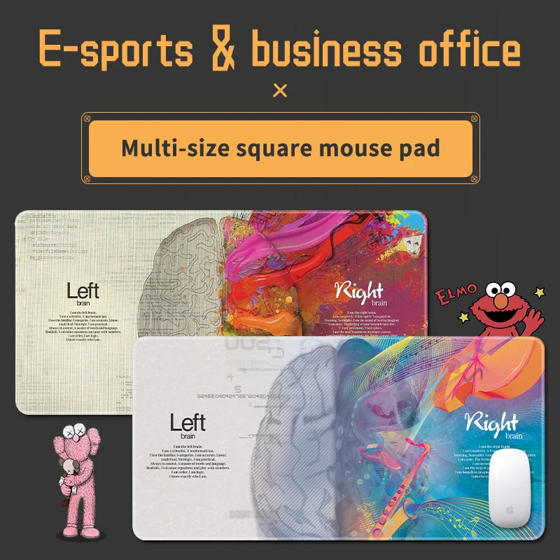 Коврик для мыши левый и правый мозг 900*400 мм противоскользящий водонепроницаемый