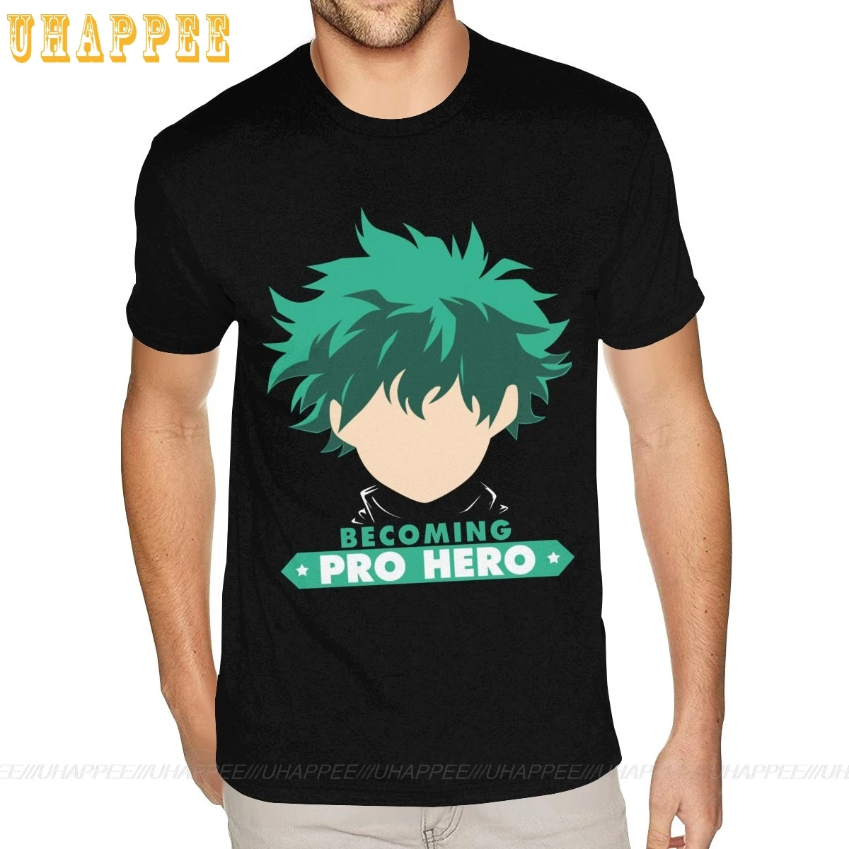 Мужские хлопковые футболки с героями мультфильма Deku My Hero academic 3XL|Мужские