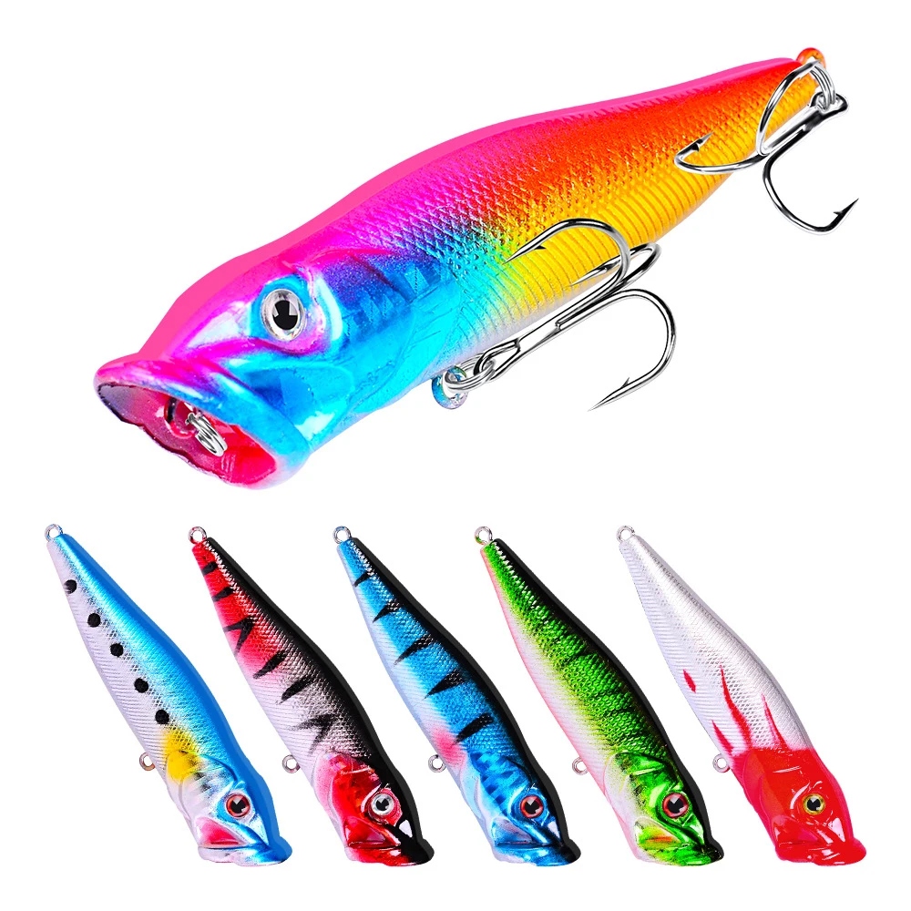 

1pcs Fishing Baits Big Popper hard lure Artificial Fishing Lures 9cm 12g 3d Eyes Bait Crankbait Wobblers Tackle Isca Poper Japan