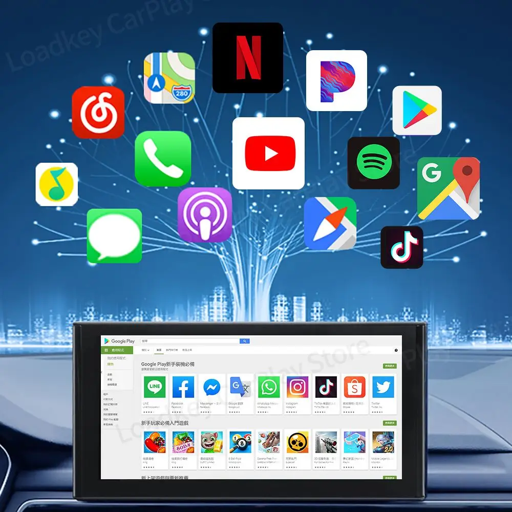 CarPlay Android Box Apple Car play Беспроводной Авто 4G LTE для Volvo Ford Benz VW Netflix iptv автомобильный