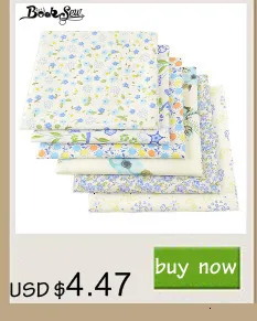 Booskew Home Telas, хлопок, ткань, 40 см x 50 см, 7 шт., набивные цветы, жировые кварталы, сделай сам, ручная работа, подушка для шитья, лоскутное шитье, кукольная кровать
