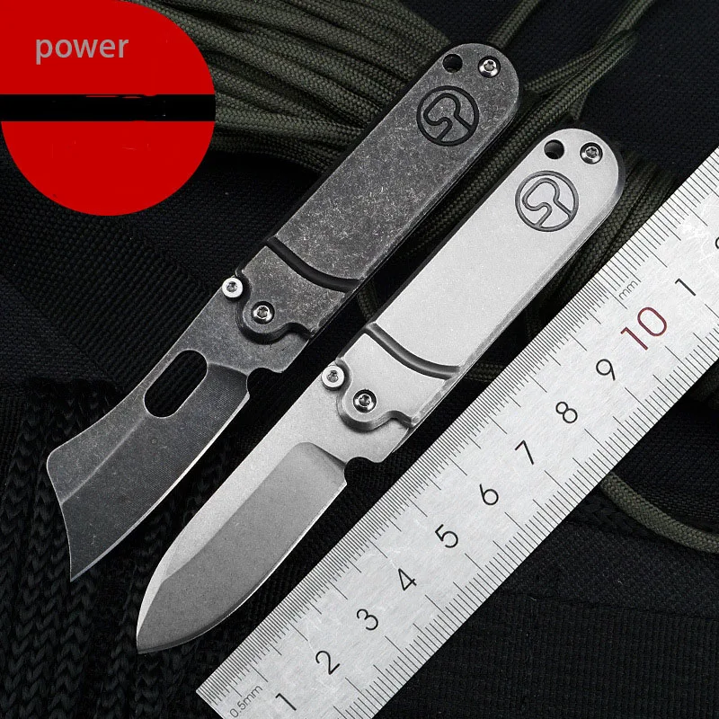 

D044 Folding Pocket Knife Stone Wash S35VN Blade steel handle Hunting Survival outdoor Camping Pea key ring knife EDC hand Tools