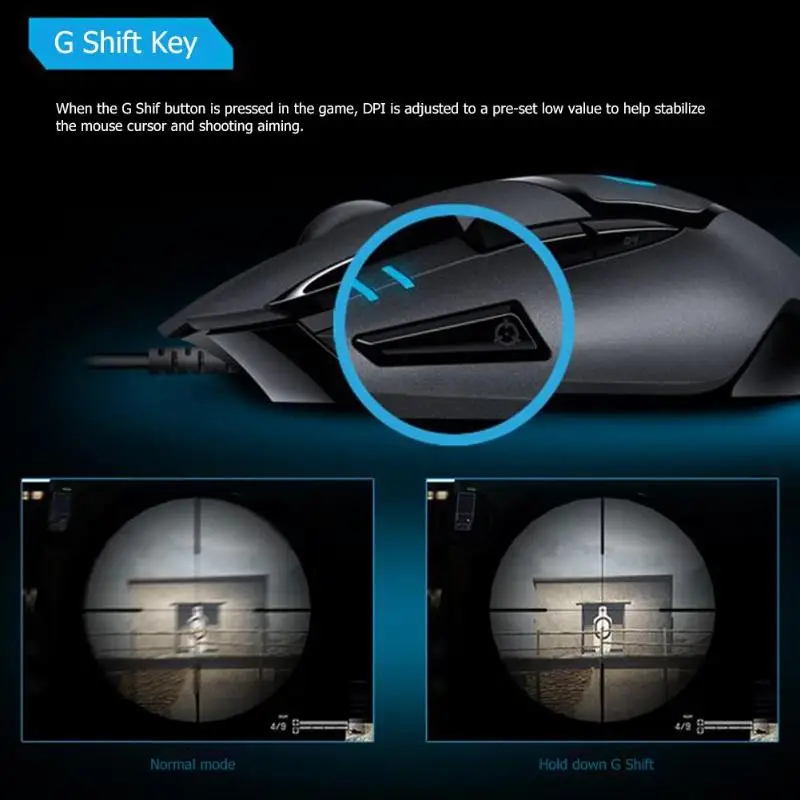 Игровая мышь Logitech G402 Hyperion Fury FPS с высокоскоростным двигателем Fusion 4000DPI 32-битный