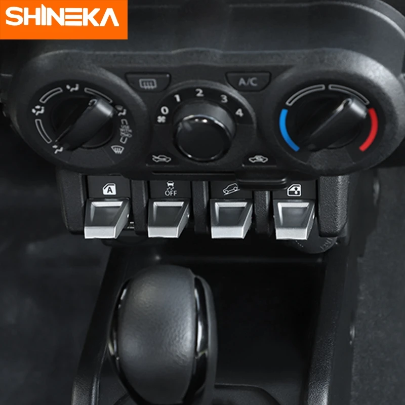 SHINEKA ABS Car Window Lift Switch Button Extended Decoration Cover Stickers For Suzuki Jimny 2019-2022 Interior Accessories | Автомобили