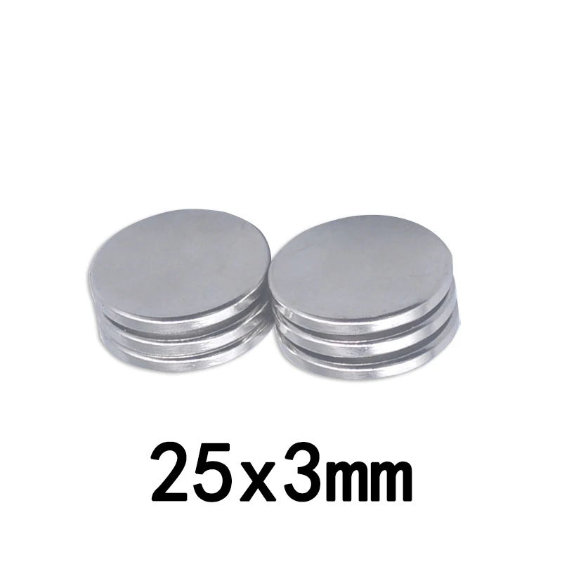 

2~50pcs 25x3 mm N35 Round Magnets 25mm*3mm Neodymium Magnet 25x3mm Permanent NdFeB Super Strong Powerful Magnet 25*3 mm