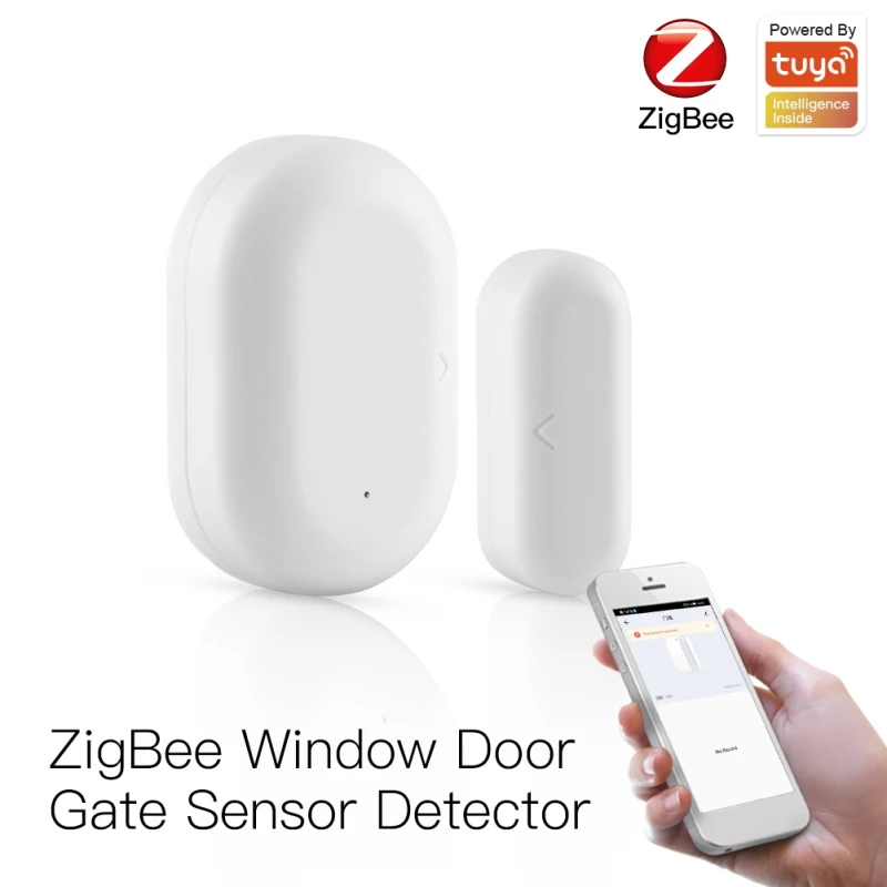 

Датчик двери Tuya Smart ZigBee, детектор открытия/закрытия окон и дверей, совместим с приложением Alexa Google Home IFTTT Tuya/Smart Life