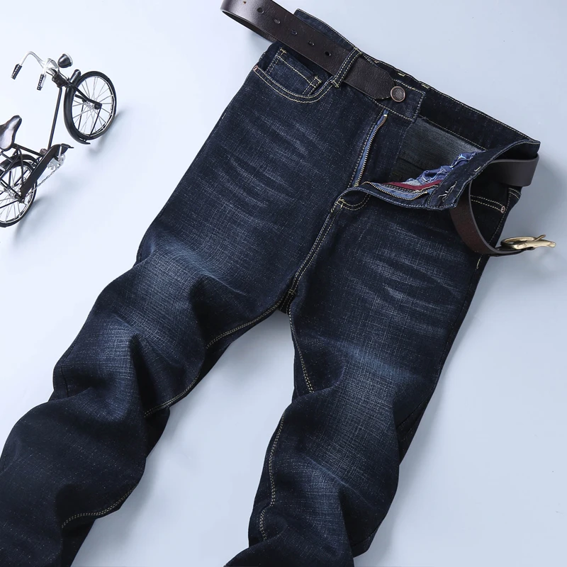 Брюки женские джинсовые Стрейчевые с завышенной талией черные/синие большие