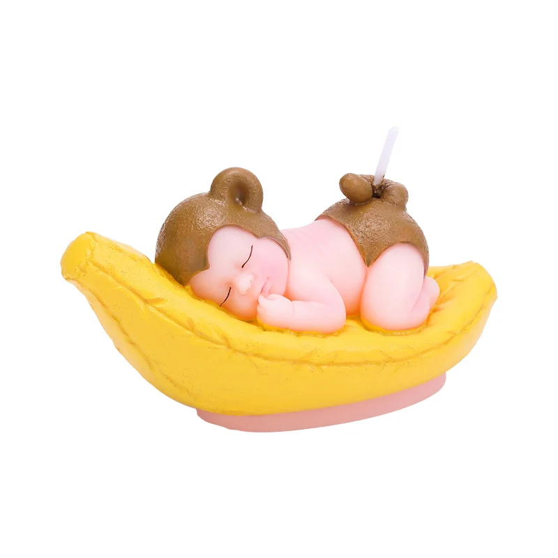 Детская Бездымная свеча с изображением спящей обезьяны Детский душ для крещения