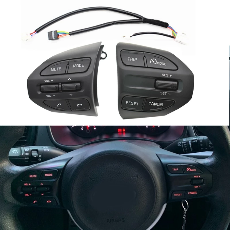 

Кнопки на руль, Bluetooth, телефон, круиз-контроль, переключатель громкости для KIA K2 RIO 2017 2018, аксессуары