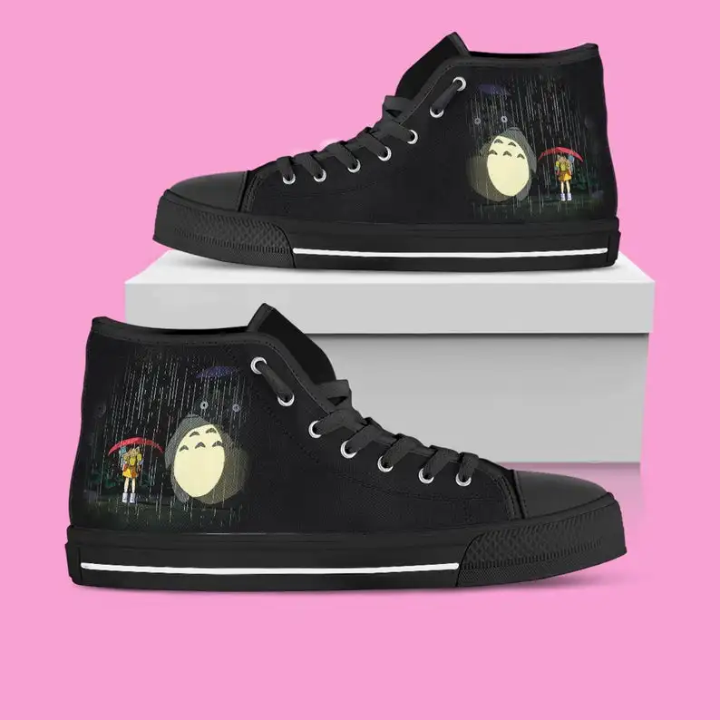 

Totoro High Top, Totoro Hi Tops, My Neighbor Totoro Mens Womens Designer Leisure Sneakers Men Casual Canvas Shoes
