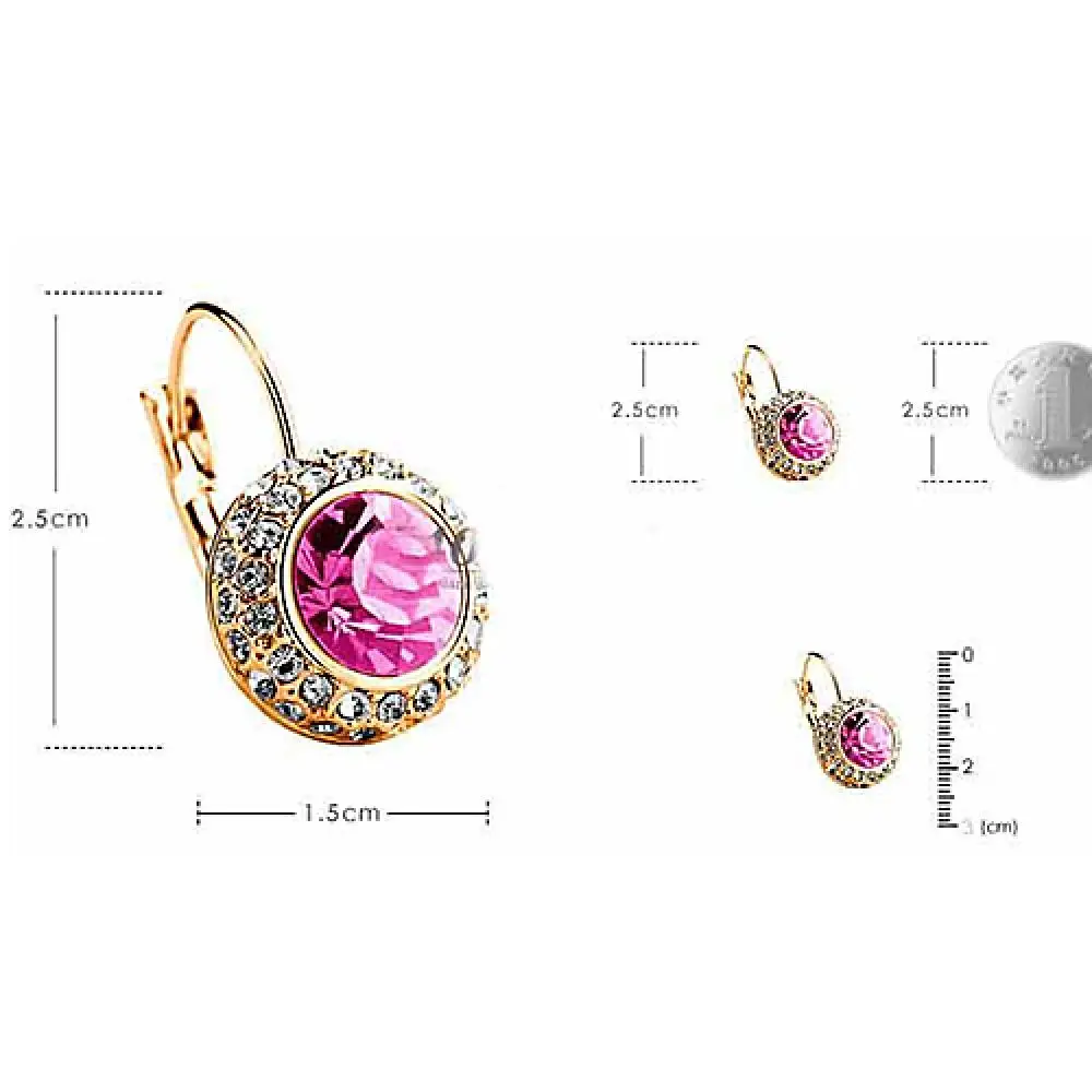

50% Hot Sale Womens Luxury Earrings Big Shiny Rhinestone Ear Piercing Studs Hook Earrings Modern Jewelry