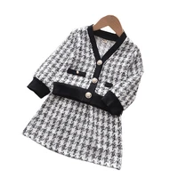 baby girls winter elegant clothing set new autumn kids plaid sweater and skirts 2 pieces outfits baby clothes fashion clothes