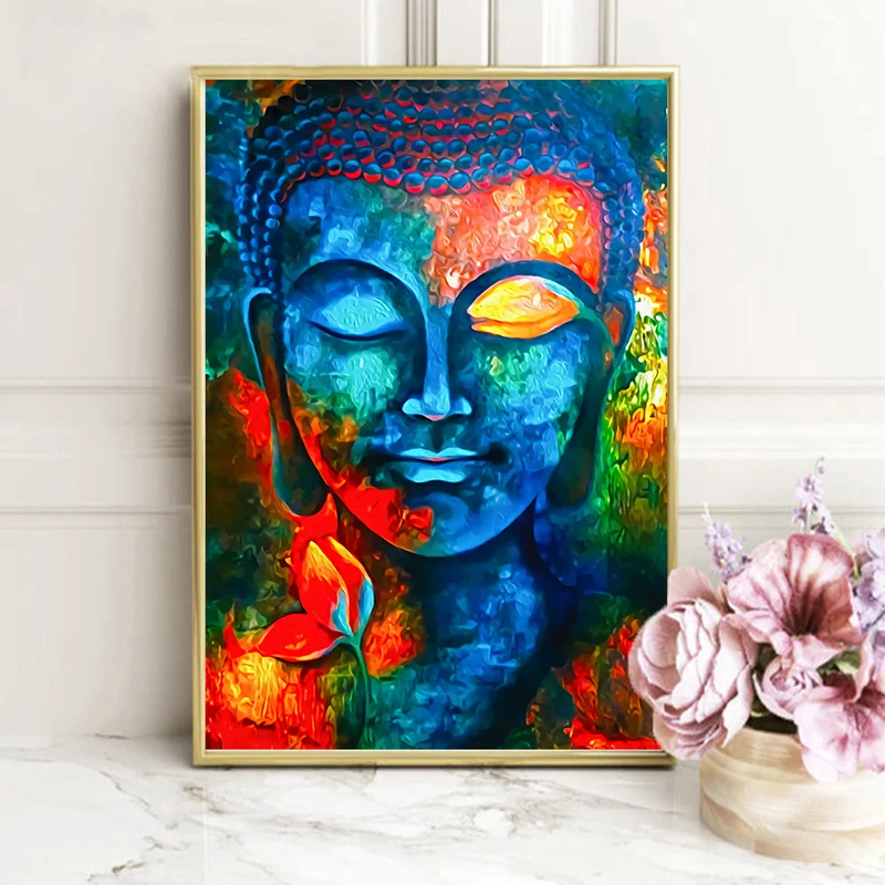 

Modern Buddhism Posters and Prints Wall Art Canvas Painting Wall Decoration Lord Buddha Pictures For Living Room Wall Frameless