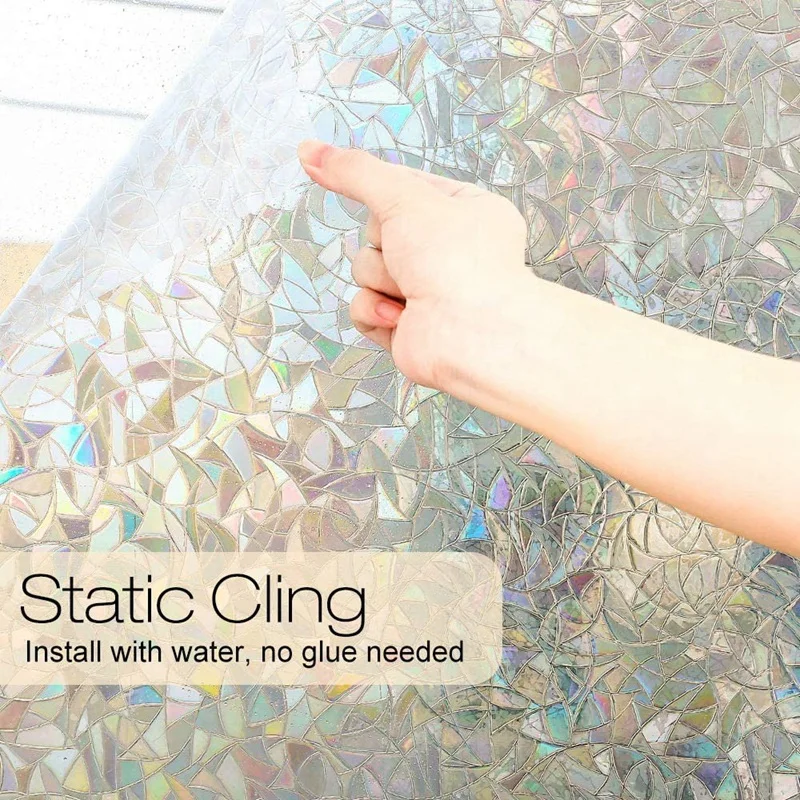 

Window Film Static Decor Self Adhesive for UV Blocking Heat Control Privacy Glass Stickers, for Home Living Room Bedroom