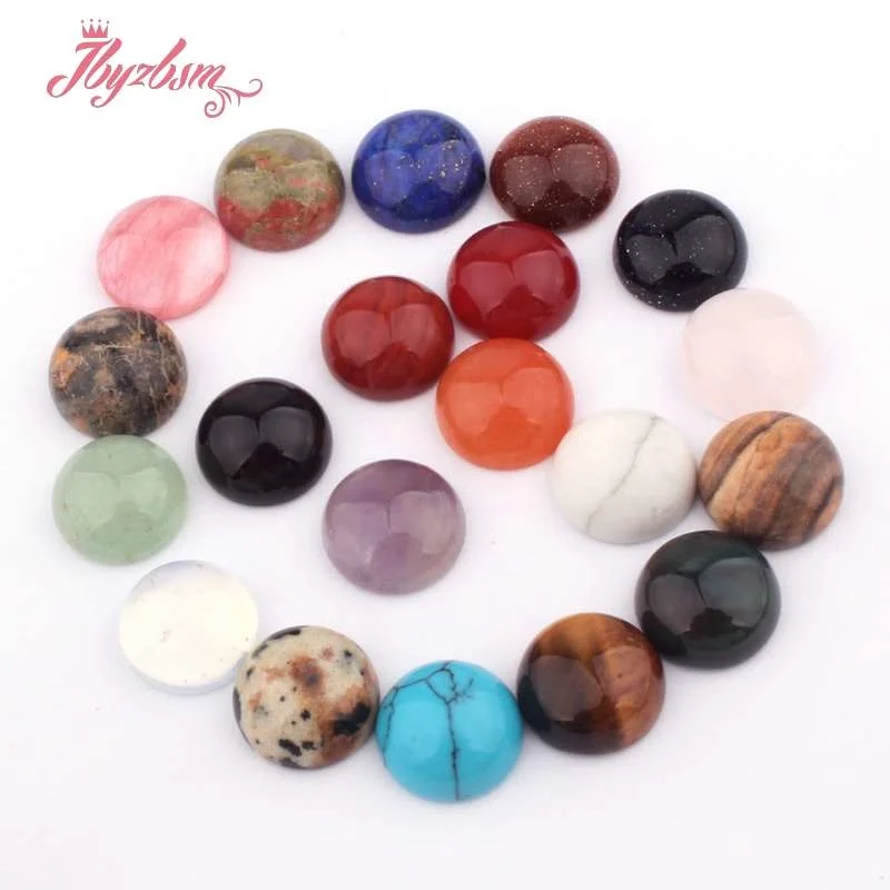 10 мм бусины в виде монеты кабошоны купол незасверленные из натурального камня