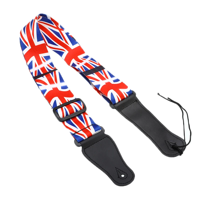 Многоцветные ремни для гитары с концами из искусственной кожи регулируемые