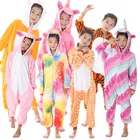 Пижама-кигуруми, детская пижама в виде единорога для девочек и мальчиков, косплей, пижама в виде животного, единорога, единорог, Детский костюм