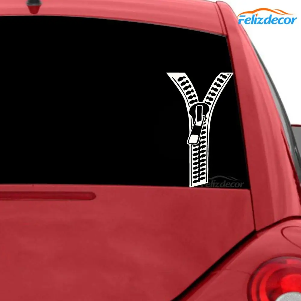 Огромная Одежда металлическая молния забавная затычка Автомобильная роспись