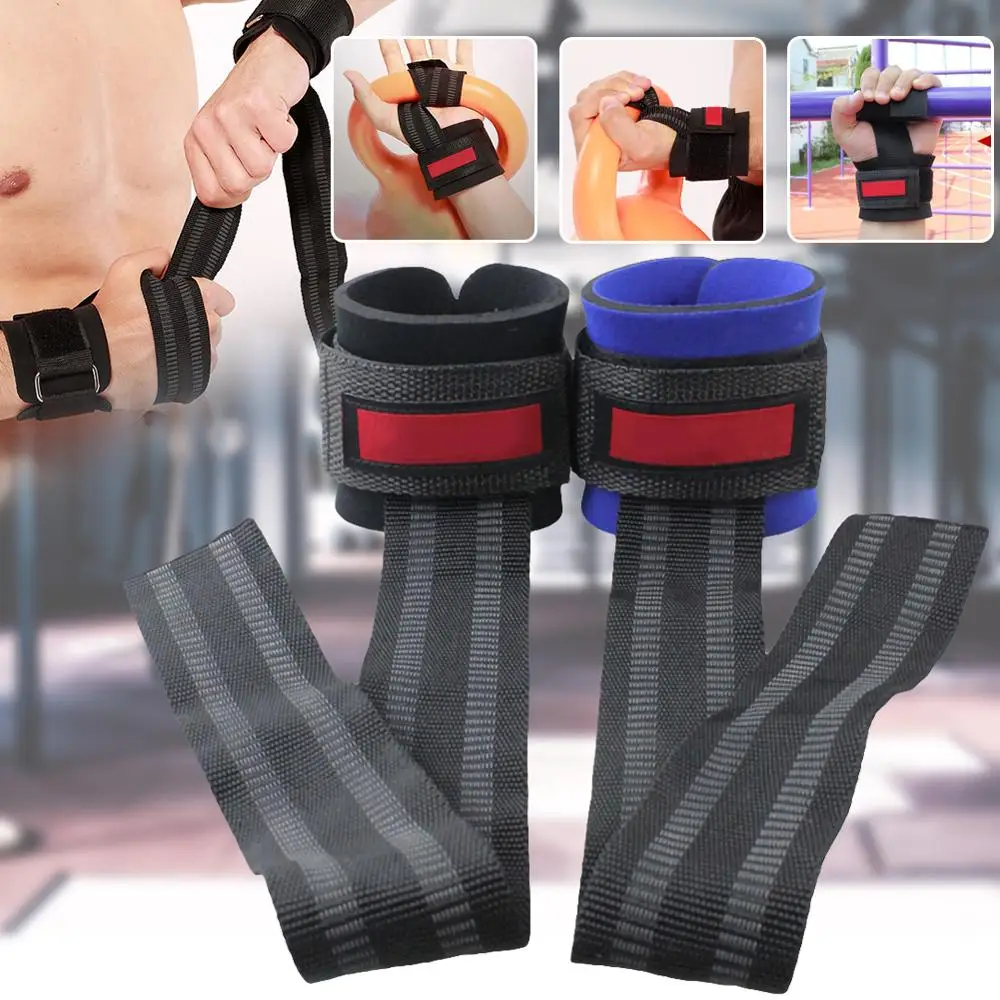 

Sports Fitness Grip Belt Bodybuilding Fitness Tension Band Horizontal Bar Dumbbell Pressure Anti-Skid Thick Wrist Brace