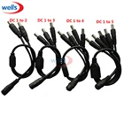 1 шт. CCTV камера безопасности 1 DC гнездо для 2345 штепсельная вилка шнур питания Соединительный кабель сплиттер для светодиодной ленты