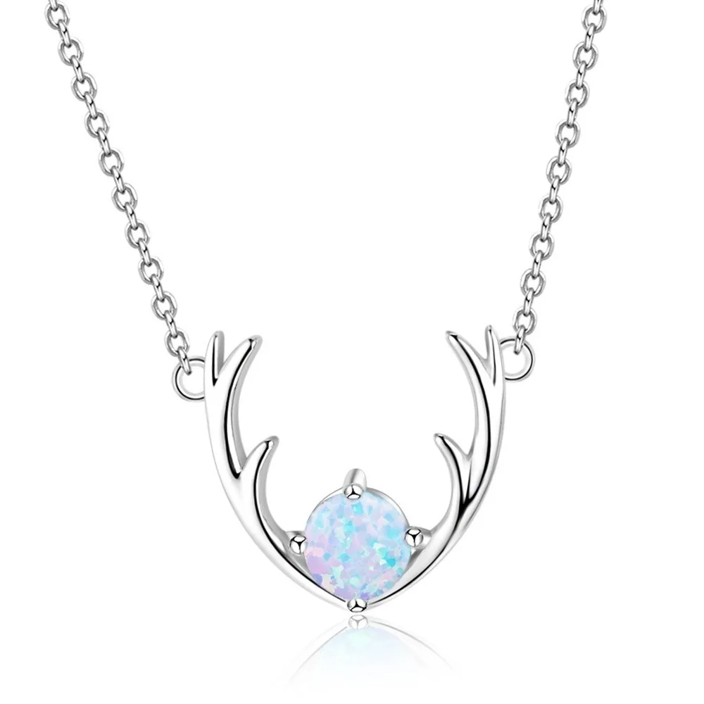 

Hot Selling Fashionable Exquisite Cute animal Horn Pendant Blue Horn Necklaces Women Wedding Birthday Party Jewelry Gifts