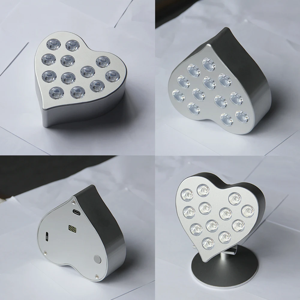 Red Color LED Light Therapy Face Beauty Instrument Facial SPA Acne Wrinkle Removal Skin Rejuvenation Moisturizing Tool