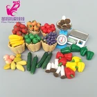 1:12 Масштаб Мини фрукты овощи магазин аксессуаров 18 112 шарнирная кукла Барби blyth Кукольный дом diy Украшение для супермаркета