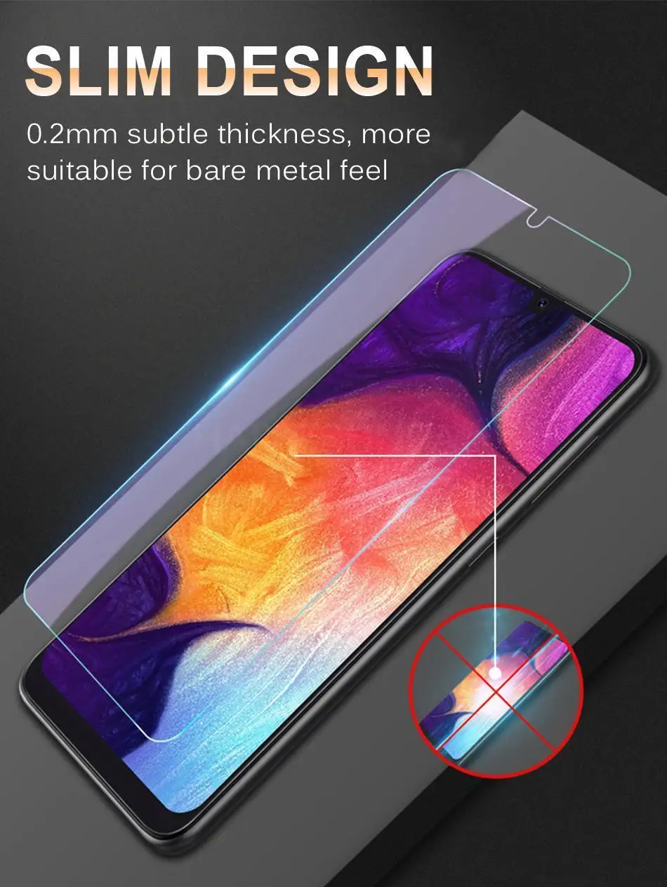 Закаленное Стекло на samsung Galaxy A90 5G A70 A50S A50 A40 A30 A20 M30S A6 A750 A8Plus A7 A750 Экран защитная пленка