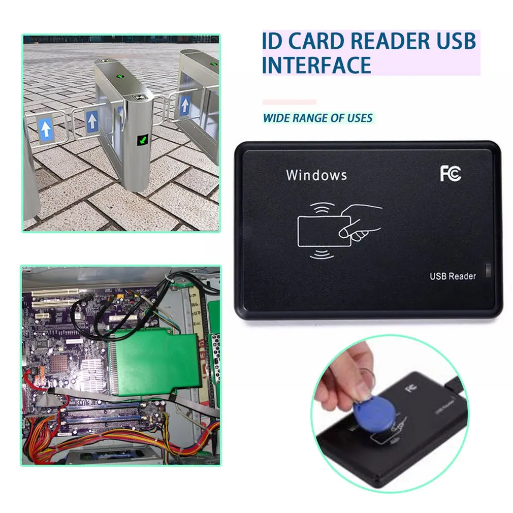 Ультра тонкий компактный размер 13 56 МГц USB RFID Бесконтактный датчик приближения