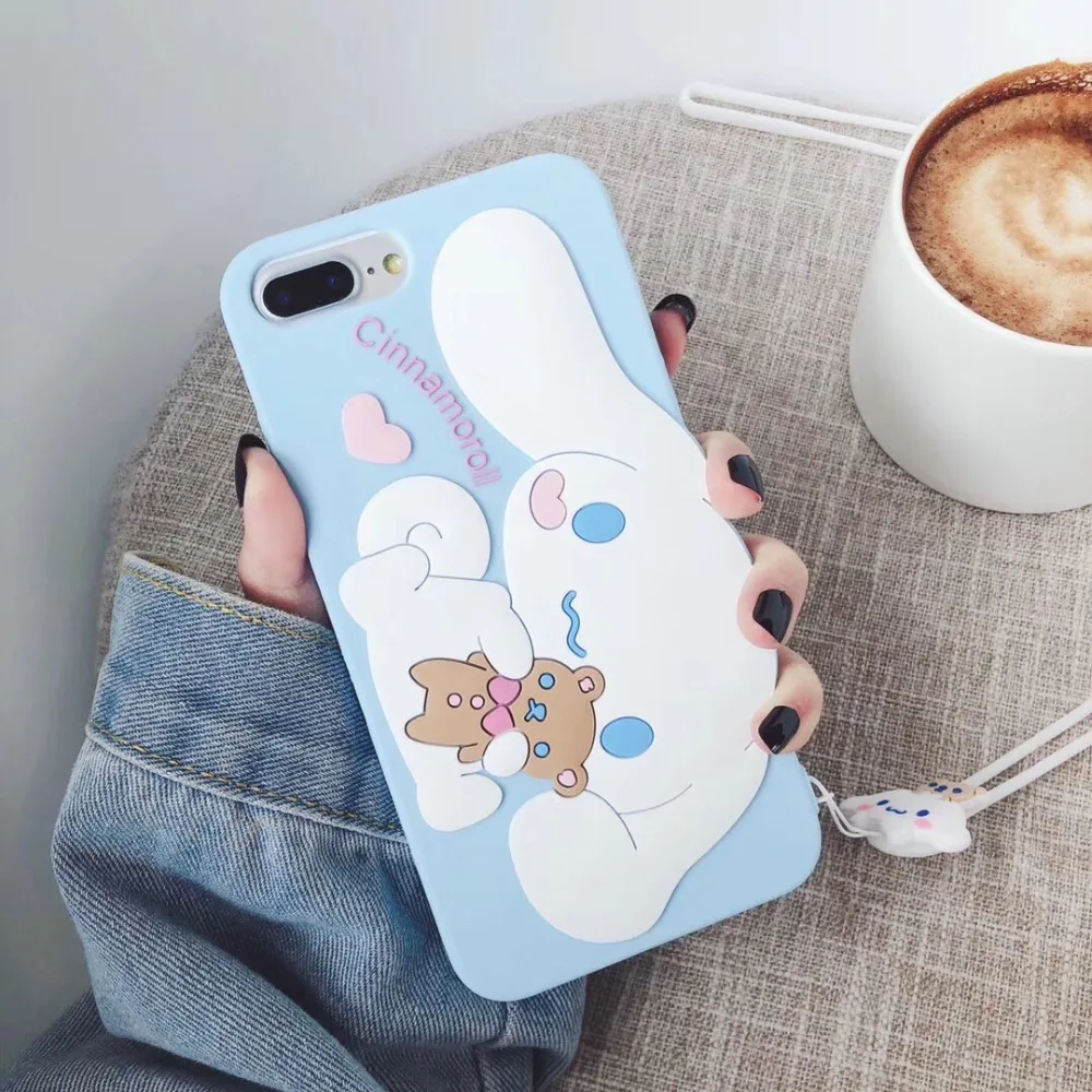 Для iphone 11 Pro Max Sanrio мультфильм cinnamoroll Собака Мягкий силиконовый чехол для телефона для iphone 6 6s 7 8 plus X XR XS MAX чехол