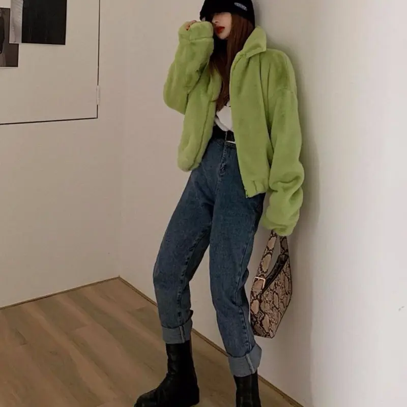 Зима 2021 повседневное стеганое зеленое пальто женский кардиган большого размера