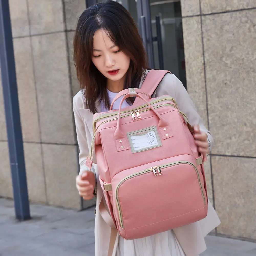 

Canvas Women's Backpacks Teenage Girls School Bags Large Capacity Ladies Business Backpack Multifunction Mother Baby Nursing Bag
