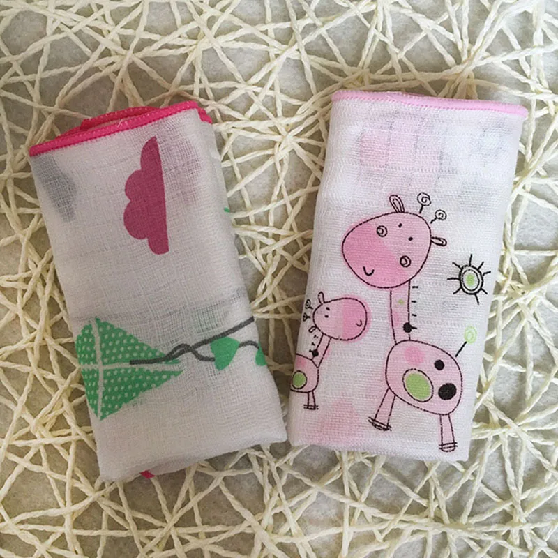 Новый мультяшный детский слюнявчик хлопковый марлевый носовой платок
