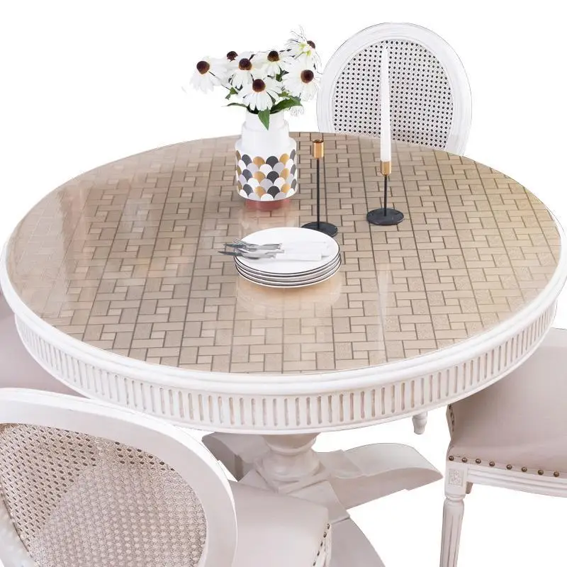 Mantel Plastico Водонепроницаемая обрус кученный потертый шик Свадебная круглая