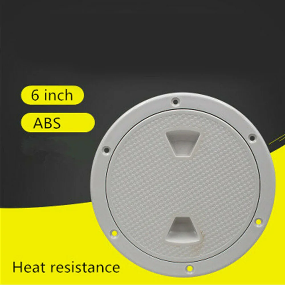 

1x Hatch Cover 6Inch White Round Boat Marine Out Deck Plate Heavy duty