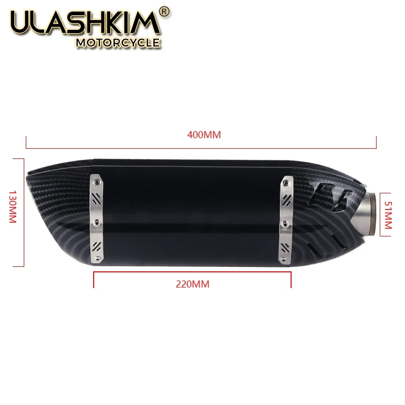 

Motorcycle Scooter Exhaust Muffler Full System Middle Pipe Slip On For HONDA PCX125 PCX150 2013-2017