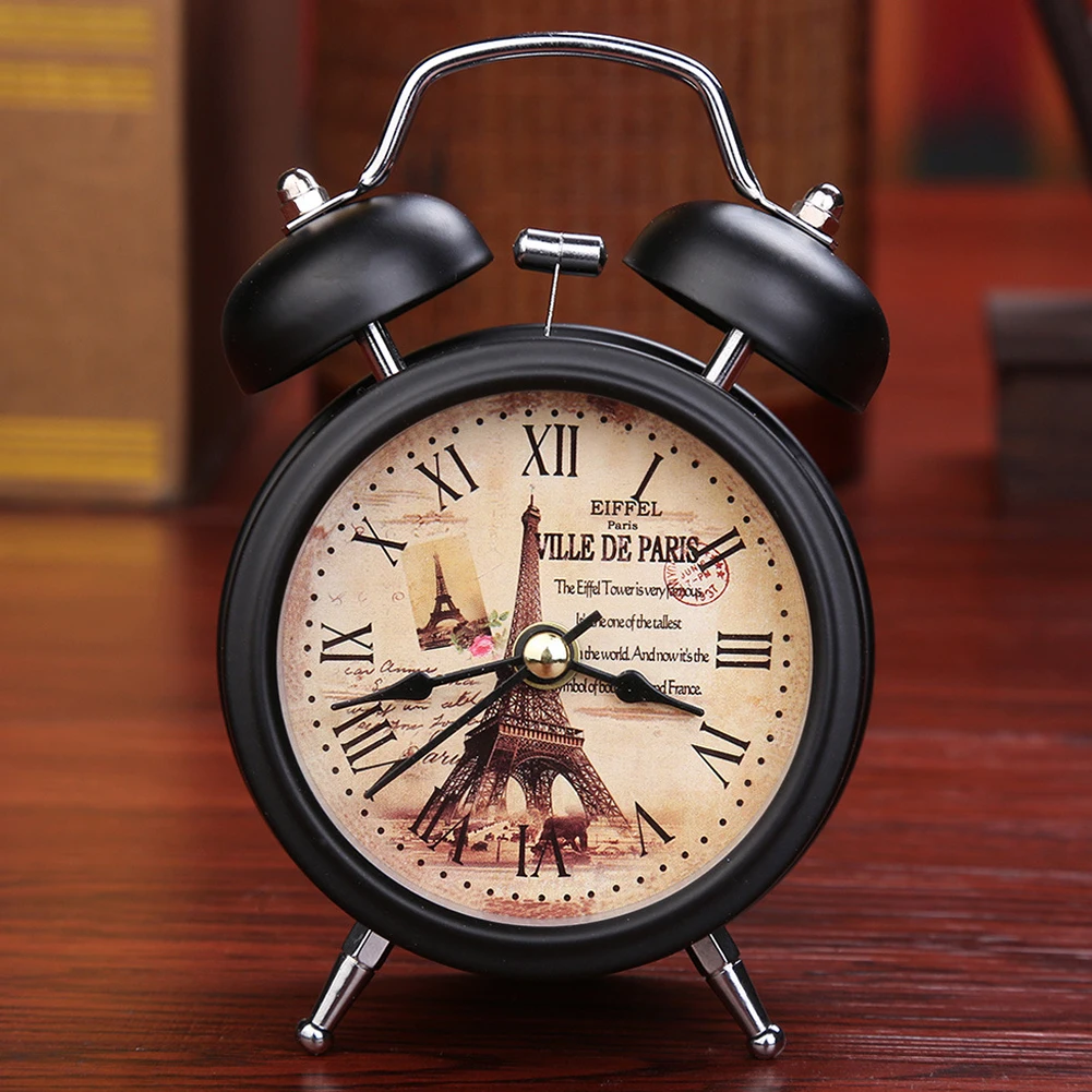 1 шт. домашний ретро будильник светильник цифровые часы Круглый номер звонок