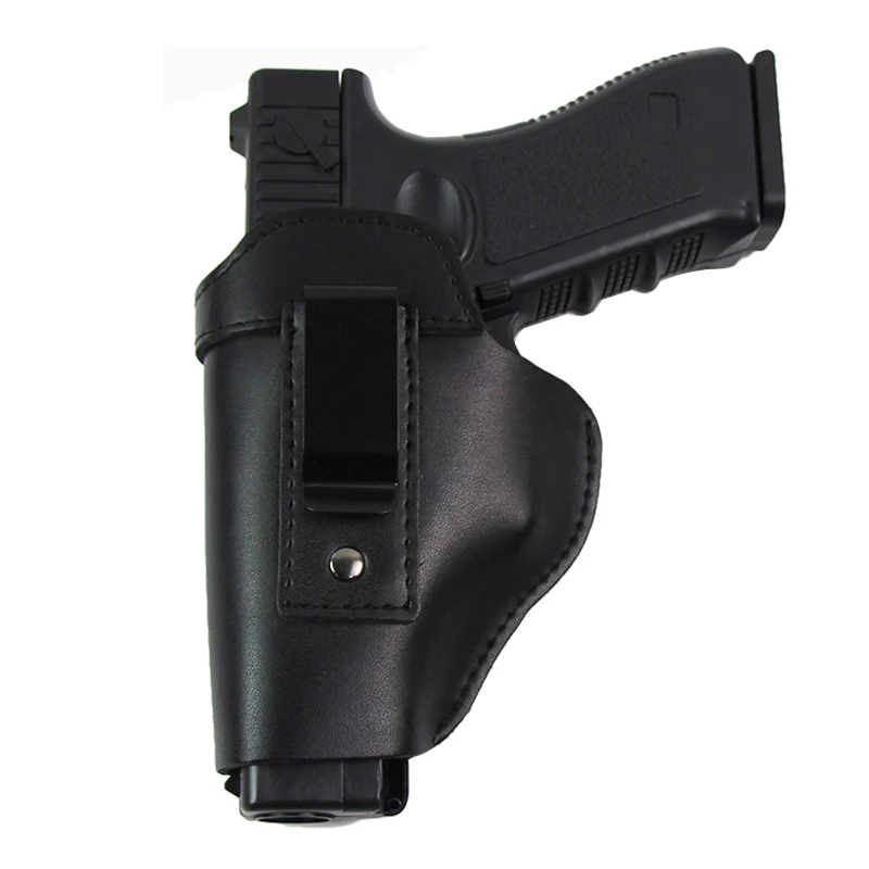 Leder Pistole Holster für Glock 17 18 19 22 26 Beretta M92 Sig Sauer P226 schatten Airsoft Pistolen Verdeckte Holster clip