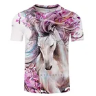 Лидер продаж 2021, футболка с 3d принтом животных, лошадей, модные повседневные футболки в стиле Харадзюку с коротким рукавом, унисекс