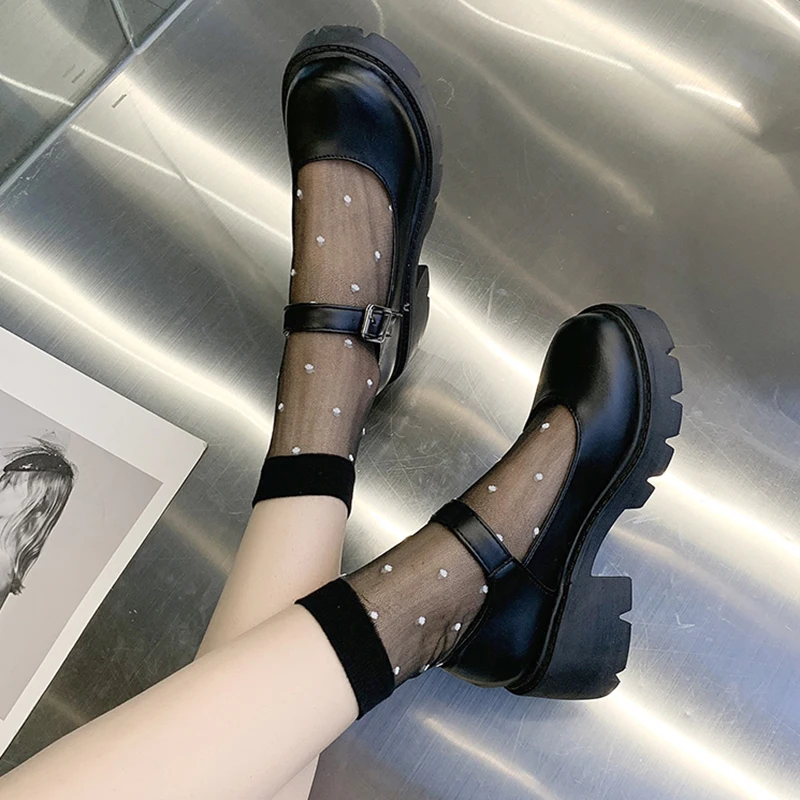 

Shoes Woman Comfortable And Elegant Round Toe Soft Oxfords Casual Female Sneakers Clogs Platform Leather Retro Creepers Slip-On